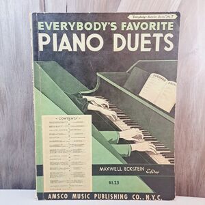 Book Everybody's Favorite Piano Duets Series No 7 Maxwell Eckstein Amsco Music